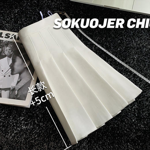 夏季【a字高腰大码半身裙】高品质百褶裙女 日系学生防走光jk短裙 商品图14