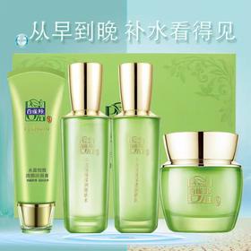 6听赠：百雀羚 水盈保湿甄选礼盒四件套（洁面乳100g+醒肤水100ML+润肤乳100ML+滋润霜50g)