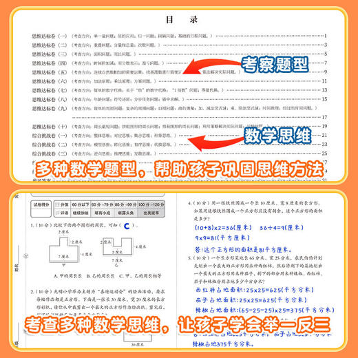 【斗半匠】2024数学思维训练测试卷小学 商品图3