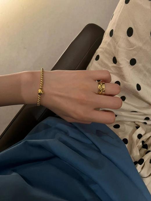 卡地经典低调简约戒圈  𝐥𝐨𝐯𝐞经典系列钛钢+‌V金+‫施华洛钻 商品图13