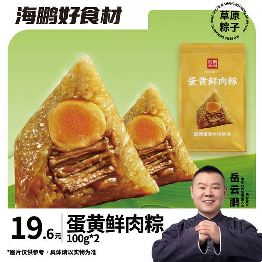 【自选专区】海鹏蛋黄鲜肉粽100g*2 商品图0