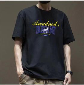 【限时价】喜出100%棉- 黄蓝警觉犬 印花情侣T恤