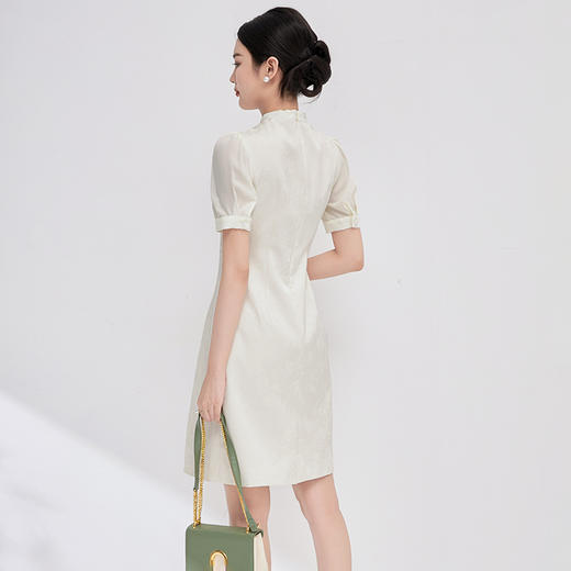 名媛气质小香风蝴蝶结，系带钉珠连衣裙WLZD-2413509 商品图1