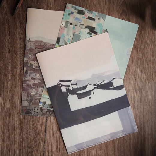 吴冠中 大宅 青岛红楼 都市之恋 系列 A4 文件夹 文件收纳 商品图0