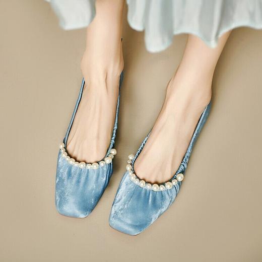 【预售5天】巨软豆豆鞋新中式国风，珍珠牛皮浅口单鞋YS&YSD4028-1 商品图2