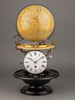 独角鹿西洋古董1870年代法国出品铜鎏金珐琅装饰底座地球仪时钟摆件 商品缩略图0