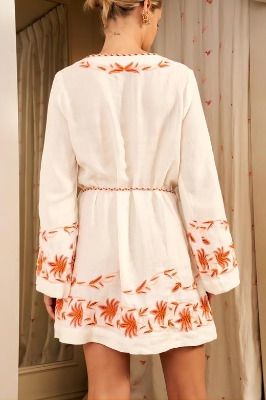 Hannah Artwear - Anyella Dress - Coral - 连身裙 - 米白色 商品图1