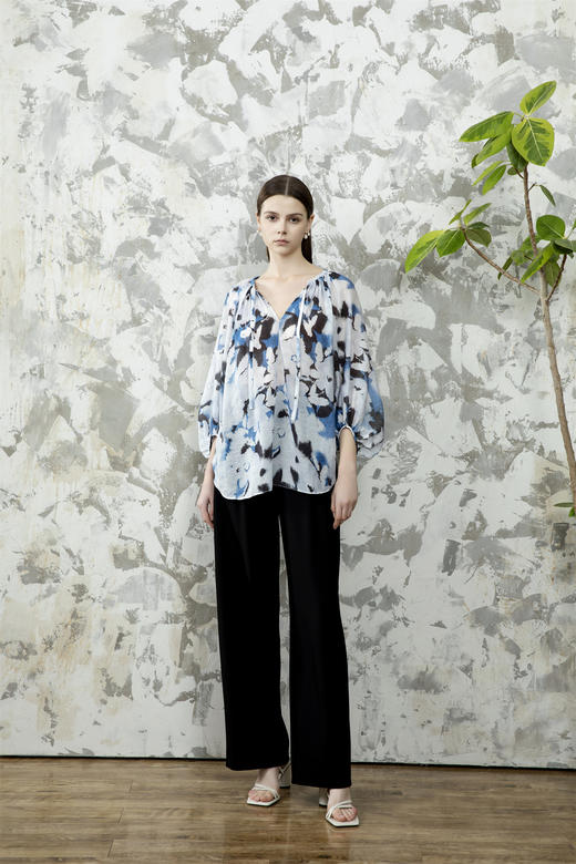 CARA BLUE印花衬衫 商品图0