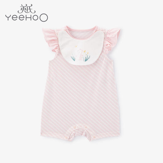 英氏婴儿夏季纯棉短袖连体衣家居服YZJAJ20002A01 YZJAJ20004A01 商品图0