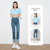 OLrain欧芮儿蓝色直筒牛仔裤女夏季2024年新款高腰阔腿显瘦长裤 商品缩略图1