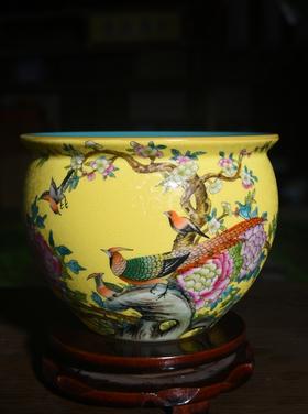 黄地锦堂富贵小聚宝缸