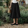 OLrain欧芮儿黑色百褶半身裙女夏季2024年新款时尚百搭显瘦半裙 商品缩略图0