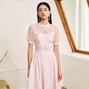 国风新中式复古感连衣裙夏日温柔感盘扣提花 商品缩略图3