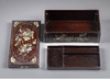 独角鹿西洋古董19世纪下半叶亚洲出品硬木嵌螺钿「瓜瓞绵绵」主题首饰盒 商品缩略图2