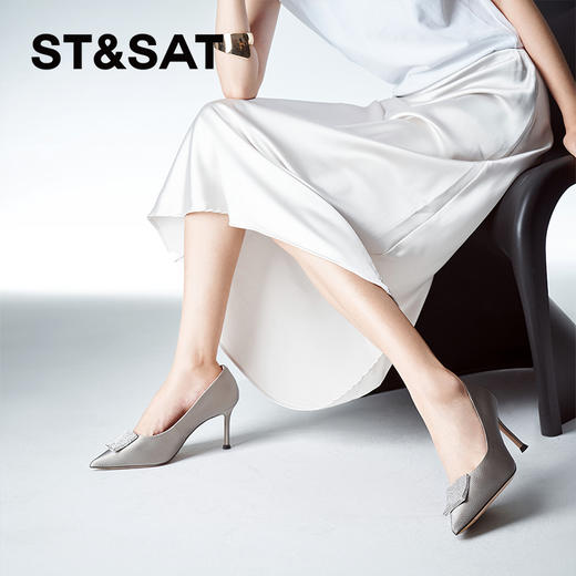 星期六冰糖钻扣优雅细高跟SSC1111550 商品图2