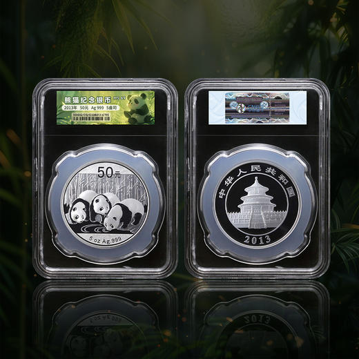 【熊猫币】2013年熊猫5盎司纪念银币·封装评级版 商品图5
