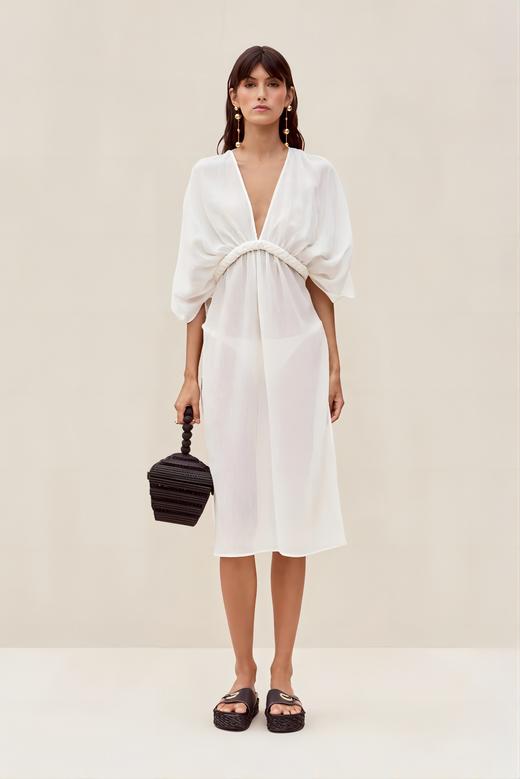 Cult Gaia - Inga Midi Coverup - Off White - 罩衫 - 米白色 商品图1