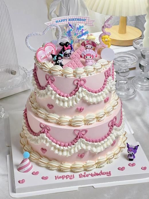 mini三丽鸥卡通库洛米美乐蒂 | 双层卡通蛋糕 商品图0