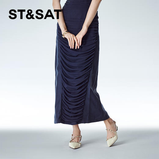 星期六时尚蛇纹铆钉中后空单鞋SSC1114075 商品图2