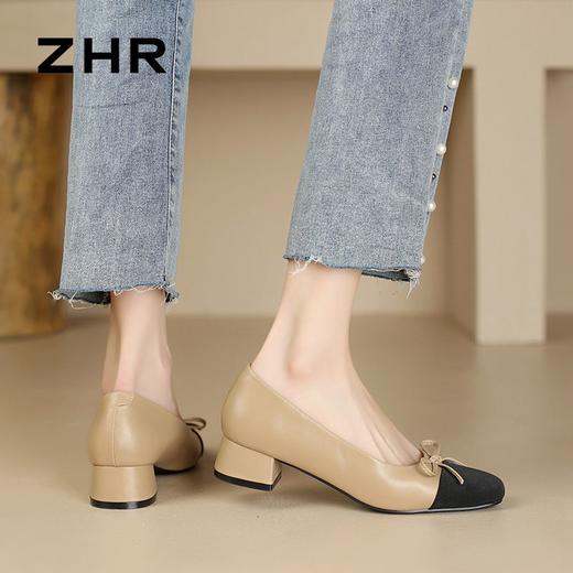 ZHR则则浅口单鞋女2024新款百搭小香风鞋子一脚蹬懒人鞋时尚女鞋 商品图7