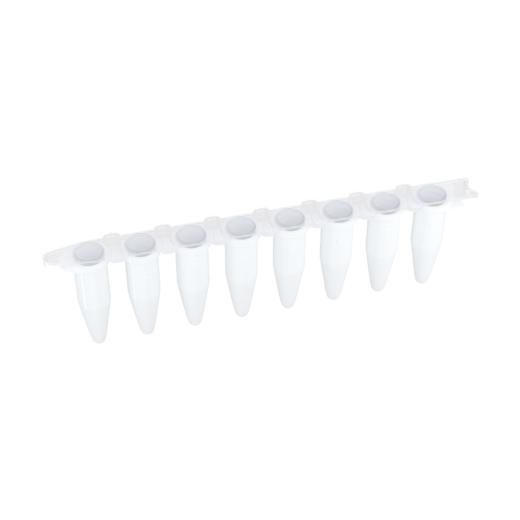 0.2 ml White 8-Tube PCR Strips (with Caps)（0.2 ml白色PCR 8联管（含平盖）） 商品图1