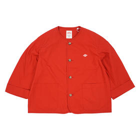 DANTON HCD_COLLARLESS SHORT JACKET 女装休闲无领纽扣夹克外套