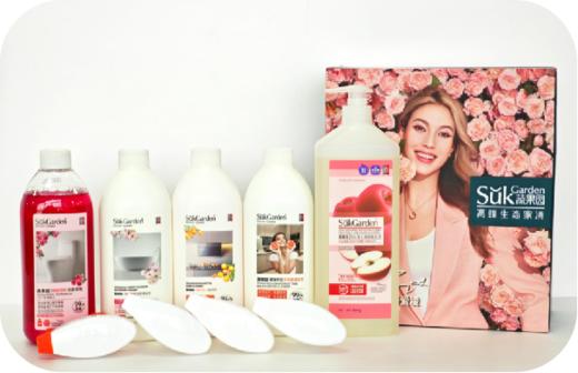 蔬果园浆果酵素生活套装5件套（阳光富士餐具净800g+雪松洁瓷泡泡500g+绚丽繁樱浴室清洁500g+甜柚时光多功能清洁剂500g+橘彩星光油污净500g） 商品图0