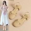 ZHR则则法式包头凉鞋女2024新款时尚百搭优雅气质单凉鞋珍珠甜美 商品缩略图1