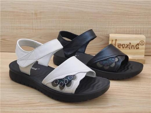 豪行2022年夏季新款22272902休闲牛皮绣花凉鞋 商品图3