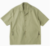 步履不停/4B11158C/古巴领翻领绿色短袖衬衫外套 商品缩略图5