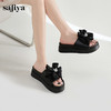 Safiya/索菲娅2024夏季厚底水钻蝴蝶结休闲拖鞋 SF42110042 商品缩略图5