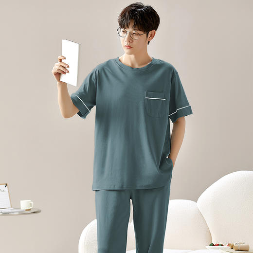 慢醒休闲男款家居服-长款 商品图0