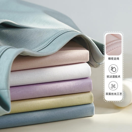 「三防科技！液氮丝光」春夏新款糖果色韩版修身显瘦T恤 薄款圆领丝光棉短袖白色宽松上衣 商品图2