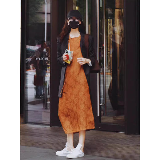 裁缝学苑AQ275新中式国风醋酸缎面长裙子长袖连衣裙纸样女装样板 商品图3