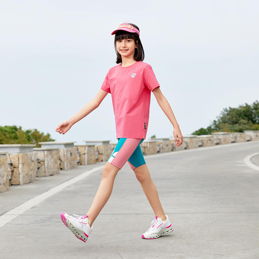 acca24春夏男女童印花运动速干短袖吸湿排汗休闲透气跑步上衣T恤 商品图2