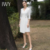 IWY/高端职业白色连衣裙女裙子夏季薄款西装裙主持人医美咨询师工作服Q1106 商品缩略图3