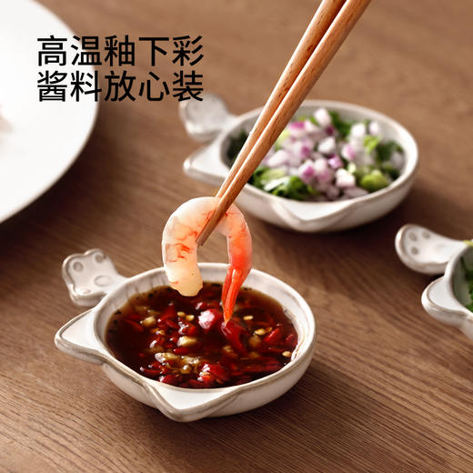 FaSoLa陶瓷蘸料碟可爱猫咪小碟子家用酱油醋调味碟咸菜碟创意筷子托筷架 商品图4