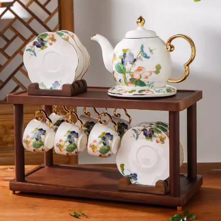 戴德生活馆新中式陶瓷茶具套装下午茶壶茶杯咖啡杯水杯 商品图1