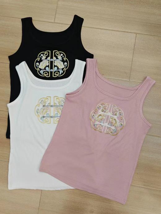 女士天丝棉固定杯美背心新中式国风女士背心打底舒适透气马甲8938/2582/2583/2585/2586/2590/2508/2510 商品图12