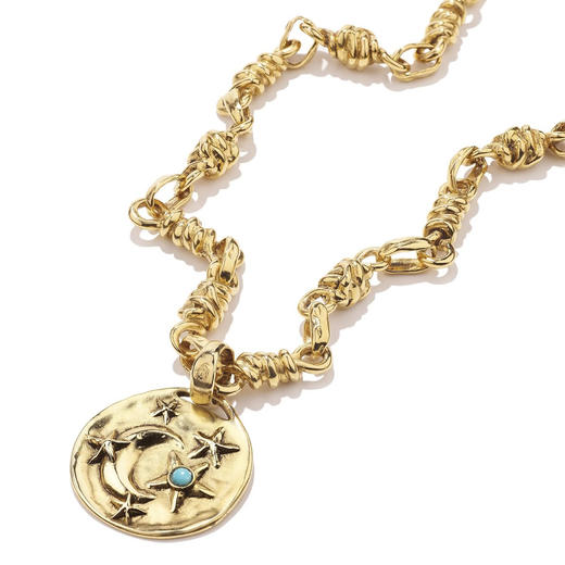 北京仓｜Goossens Paris-Talisman Astro-月亮星星金币 护身符 项链［法国设计师］ 商品图4