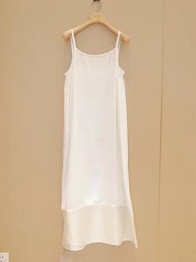 【线上专属】拼接吊带裙（23718219D-皦玉）