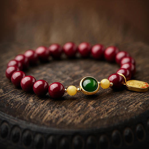 【经典】平安健康蜜蜡紫金砂手串8mm 颗颗精选 时尚大气 商品图2