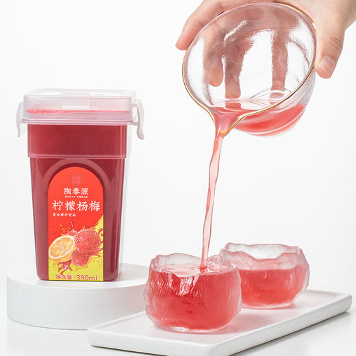 陶奉源柠檬杨梅复合果汁饮品380ml/瓶，果香四溢，清爽解腻！ 商品图2