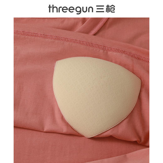 Threegun三枪 【冰泉棉】圆领短袖中裤女BRA家居套-82312D021 商品图6