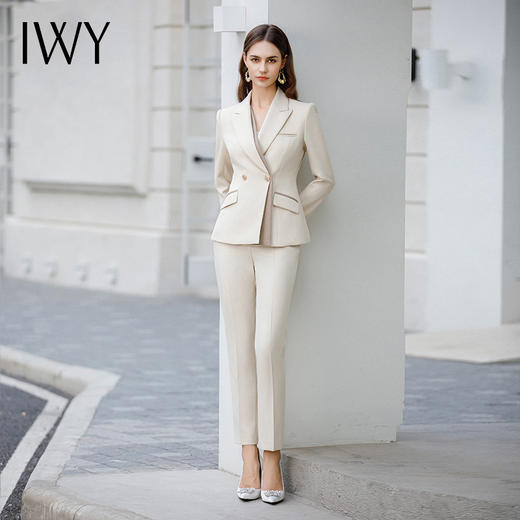 IWY/米白色西装套装女新款长袖职业装气质酒店商务接待工作服正装CP1966 商品图2