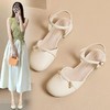 ZHR则则法式包头凉鞋女2024新款时尚百搭优雅气质单凉鞋珍珠甜美 商品缩略图0