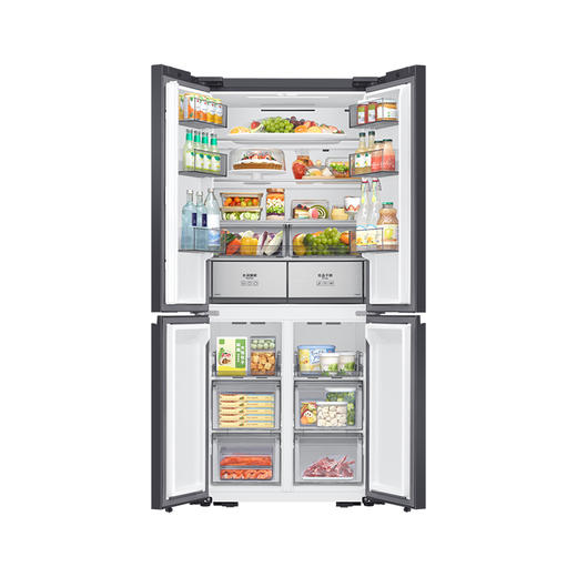 三星（SAMSUNG）501升三星AI神 超薄零嵌平嵌嵌入式十字四开门一级能效变频三系统大容量冰箱RF50DG5131QQSC石岩灰 商品图4