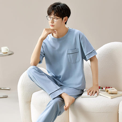 慢醒休闲男款家居服-长款 商品图1