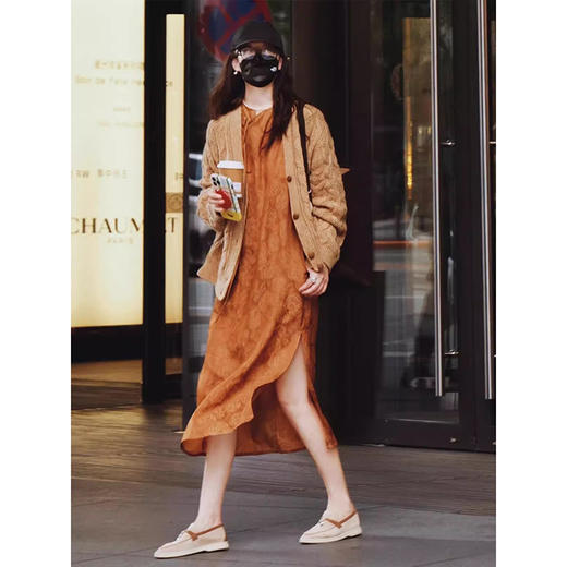 裁缝学苑AQ275新中式国风醋酸缎面长裙子长袖连衣裙纸样女装样板 商品图2