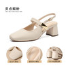 ZHR则则包头凉鞋2024新款时尚浅口单凉鞋网红ins百搭粗跟凉鞋软底 商品缩略图2